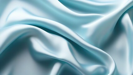 Obraz premium Light blue satin texture that is a light blue silver fabric silk panorama background with a beautiful and natural soft blur pattern