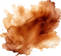Explosion of beautiful dust particles in the air on a transparent background