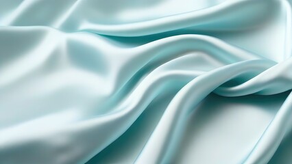 Naklejka premium Light blue satin texture that is a light blue silver fabric silk panorama background with a beautiful and natural soft blur pattern