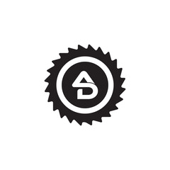 Obraz premium AD Letter Logo Design with Creative Modern Trendy Typography.