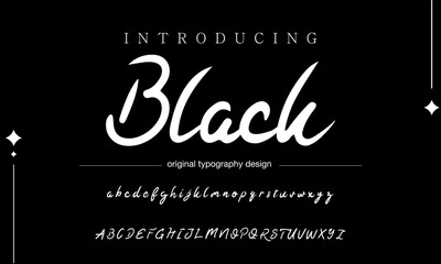 signature Font Calligraphy Logotype Script Brush Font Type Font lettering handwritten