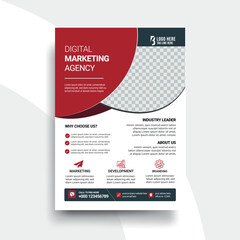 Creative corporate business flyer template unique shape used for business poster layout with minimalist layout