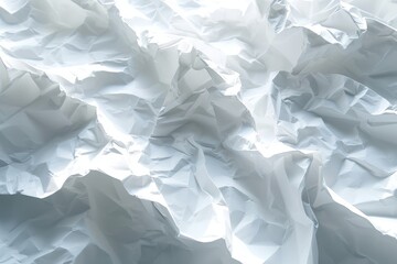 White crumpled paper texture background