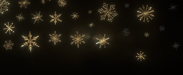 With Realistic Snowflakes Overlay On Light Silver Backdrop. Xmas Holidays