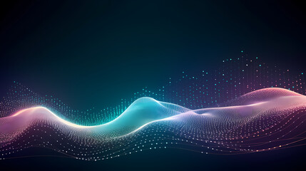 Digital technology blue rhythm wavy lines abstract graphic poster web page ppt background
