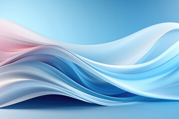 Fototapeta premium Abstract background in the form of blue waves