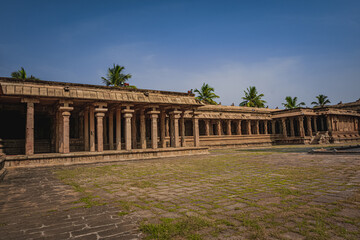 Fototapeta na wymiar Shri Airavatesvara Temple is a Hindu temple located in Dharasuram, Kumbakonam, Tamil Nadu. It was built by Chola emperor Rajaraja-2. The temple dedicated to Shiva. It is a UNESCO World Heritage Site.