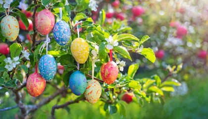 easter eggs in the tree