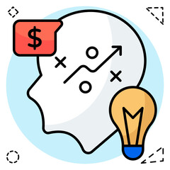 A unique design icon of mind strategy 