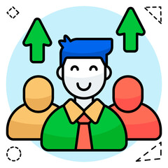 An icon design of team