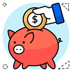 Modern design icon of piggy bank