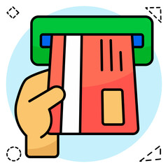 Perfect design icon of atm withdrawal