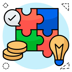 Trendy design icon of problem solving 