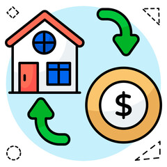 A creative design icon of buy home