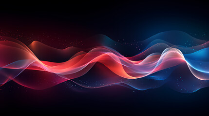 Digital technology blue rhythm wavy lines abstract graphic poster web page ppt background