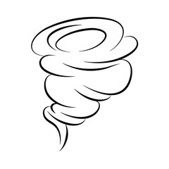 Silhouette tornado Illustration 