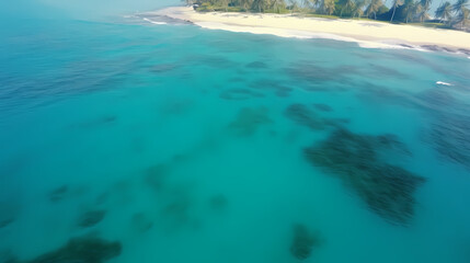 Obraz premium Panoramic natural landscape of beautiful beach