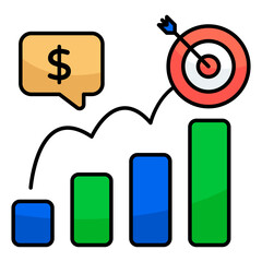 Premium download icon of financial chart