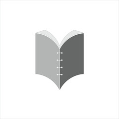 book icon vector template design trendy