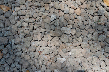 Pebbles texture background.  Close-up gray dry pebbles. Background concept.
