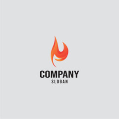 Company logo icon light fire flame vector image. fire logo design. fire company logo minimalist.
