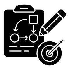 Conceptual flat design icon of hierarchy