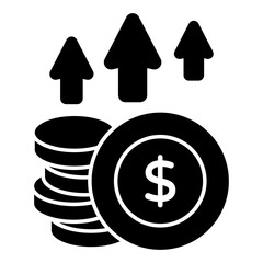 Premium download icon of dollar value increase 