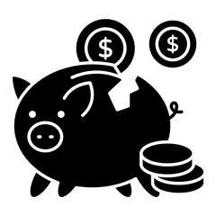 Modern design icon of piggy bank