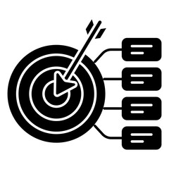 An icon design of target isolated on white background 