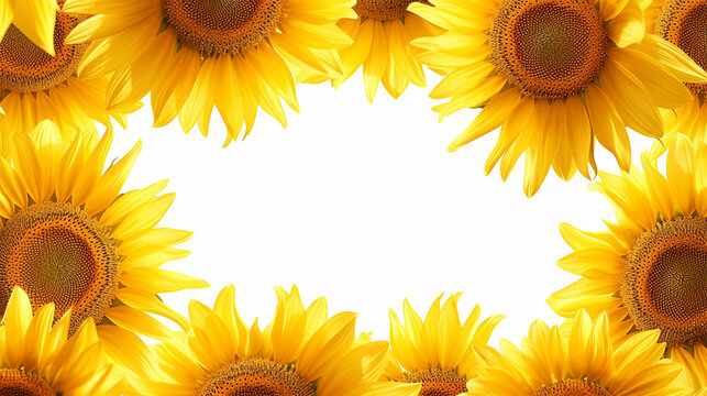 Sunflower Blossoms on Textured Background
