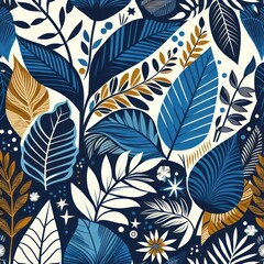 seamless pattern with leaves