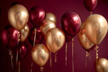 Fototapeta na wymiar Colorful shiny balloons with sparkles high detailed background with copy space for text