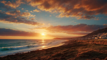 Fototapeta premium sunset over the sea