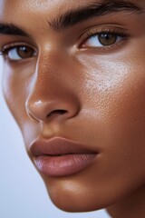 Close-Up View of a Man's Immaculate Skin