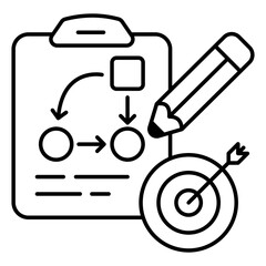 Conceptual flat design icon of hierarchy