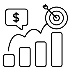 Premium download icon of financial chart