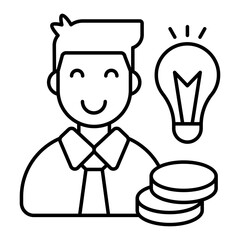 Premium download icon of creative person 