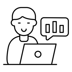 A perfect design icon of business chat