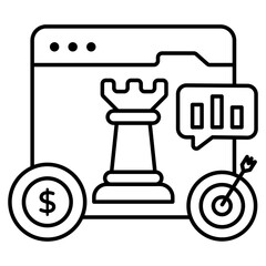 An amazing design icon of web strategy