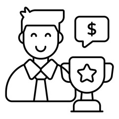 Vector design of business trophy