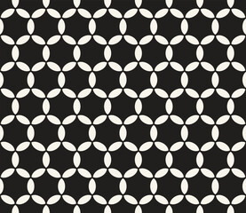 Vector seamless pattern. Repeating geometric elements. Stylish monochrome background design.