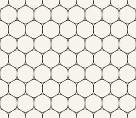 Vector seamless pattern. Repeating geometric elements. Stylish monochrome background design.