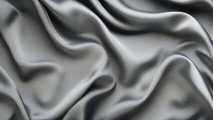 Obraz premium A black satin texture that is a panoramic background of black colored black fabric silk with a beautiful and natural blurred pattern