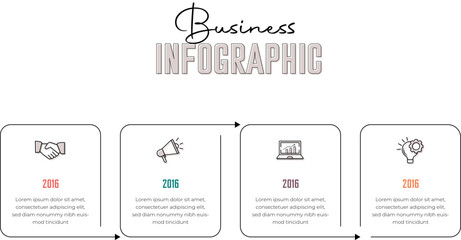 Business Infographic Design Template For Corporate Marketing Agency