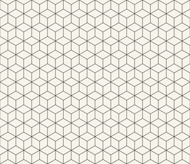 Fototapeta premium Vector seamless pattern. Repeating geometric elements. Stylish monochrome background design.