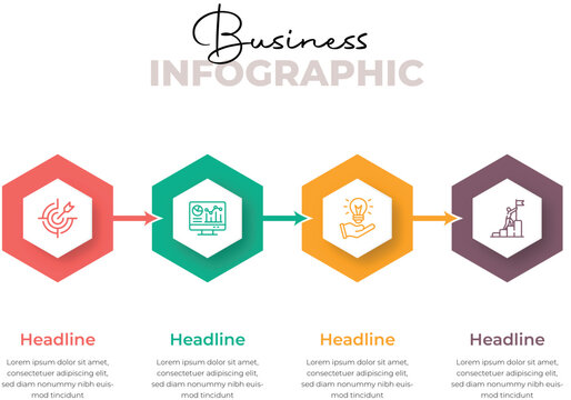 Business Infographic Design Template For Corporate Marketing Agency