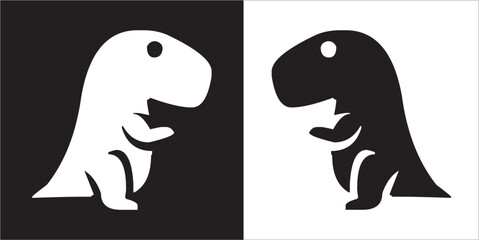 Illustration vector graphics of dinosaur icon © Sempulur