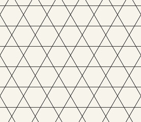 Fototapeta premium Vector seamless pattern. Repeating geometric elements. Stylish monochrome background design.