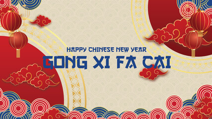 BACKGROUND HAPPY CHINESE YEAR AND GONG XI FA CAI ILLUSTRATION 04