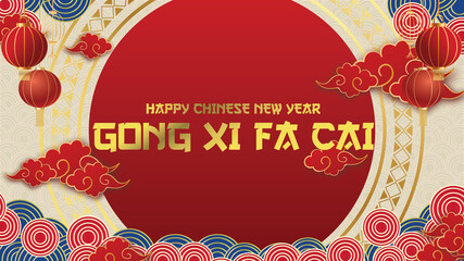 BACKGROUND HAPPY CHINESE YEAR AND GONG XI FA CAI ILLUSTRATION 02